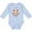 AE-Light Blue, variant on Meditating Sloth Boys or Girls Long Sleeve Baby Bodysuit