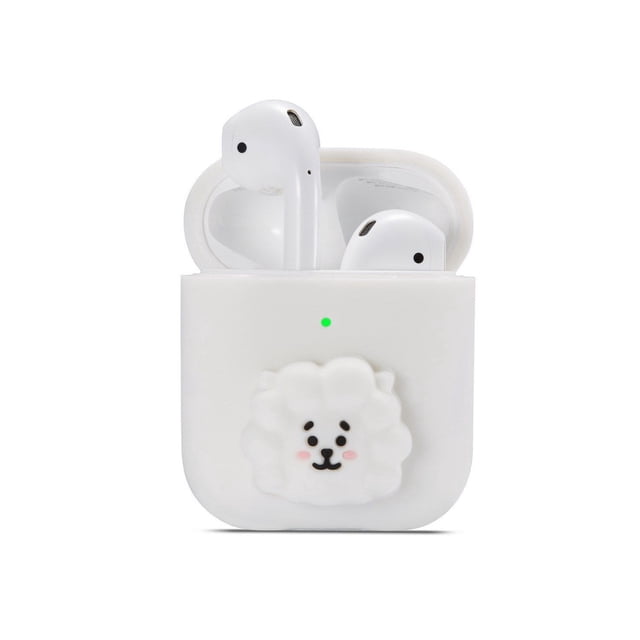 BT21 Cartonn BTS Funny Cookie AirPods 1/2 Auriculares Bluetooth Anti-Caída Silicona Suave Funda De Protección De Con Gancho