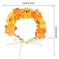 thumbnail image 3 of KAKOWELY Diadema con corona de flores de mariposa, tocado de niña con corona de flores bohemia, 3 of 4