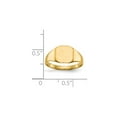 thumbnail image 5 of 14K Yellow Gold Ring Band Signet 8.5x8.xmm Closed Back, Size 6, 5 of 5