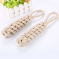 thumbnail image 3 of Juguete para cachorros de cuerda anudada blanca de 22 cm, adecuado para perros pequeños y medianos, un juguete para el cuidado dental de cachorros, hecho de algodón natural., 3 of 5