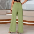 thumbnail image 4 of Futezty Womens Wide Leg Pants Plus Size Elastic Tie Knot Lounge Pants Loose Trousers with Pockets, 4 of 5