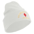 thumbnail image 4 of U.S. Army 5th Infantry Division Logo Embroidered 12 Inch Solid Knit Cuff Long Beanie Made in USA - White OSFM, 4 of 5