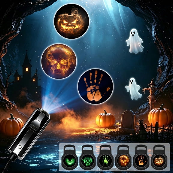 Dalang Halloween Galaxy Projector Lamp LED Night Light 360 Adjustable USB Star Projector For Home Bedroom Car Decorative Lighting