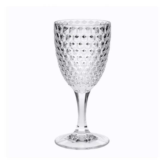Cut Plastic Wine Glasses Set of 4 (12oz), BPA Free Acrylic Wine Glass Set, Unbreakable Red Wine Glasses, White Wine Glasses