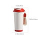 thumbnail image 3 of Taza de café aislada de acero inoxidable 500ml | Termo al vacío 304 con pajita, tapa impermeable, correa de nailon | Bebidas calientes y frías, vaso portátil de viaje, blanco/negro/rojo, duradero, 3 of 6