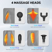 MARNUR Mini Massage Gun, Portable Handheld DeepTissue Massager, Quiet & Lightweight Palm, Sized Design, Black