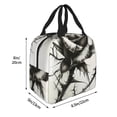 thumbnail image 2 of Bingfone Black And White Rose Print Lunch Bag Insulated Lunch Box, Small Leakproof Cooler Food Lunch Containers Reusable High Capacity Lunch Tote Bags for Work, Travel, Outdoor, 2 of 6