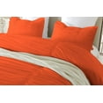 thumbnail image 3 of DNG Creations 3 Piece Ruched Pattern Duvet Cover 100% Egyptian Cotton, 800 TC- With Zipper Closure & Corner Ties ( Solid Orange - Oversized Queen ), 3 of 3