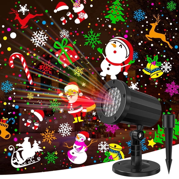 Leyaron Christmas Projector Decorations, Christmas Projector Light Holiday Light for Outdoor Patio Garden Yard Lawn Party Xmas Decor