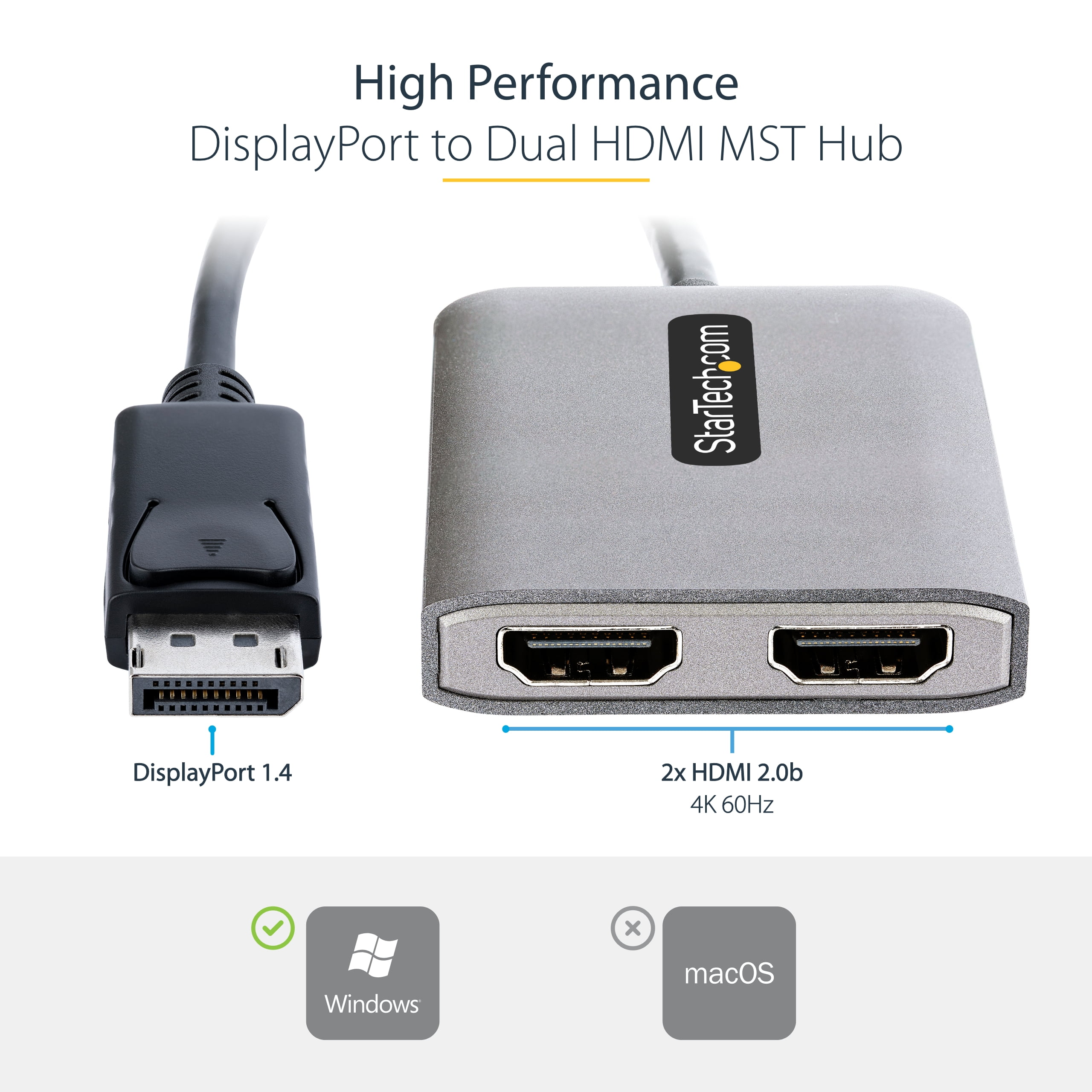 Boîtier de répartition vidéo StarTech.com 3-Port USB-C MST Hub