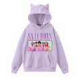 thumbnail image 1 of Pop cazadora para niña Demon Hunters Women's Fashion Cat-Ear Crop Top Hooded Sweatshirt （Purple）, 1 of 4