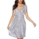thumbnail image 1 of Vestidos de Fiesta Elegantes casuales para mujer Vestidos de fiesta con lentejuelas Sin mangas Traje formal Cgtredaw Plata T L para Mujer, 1 of 9