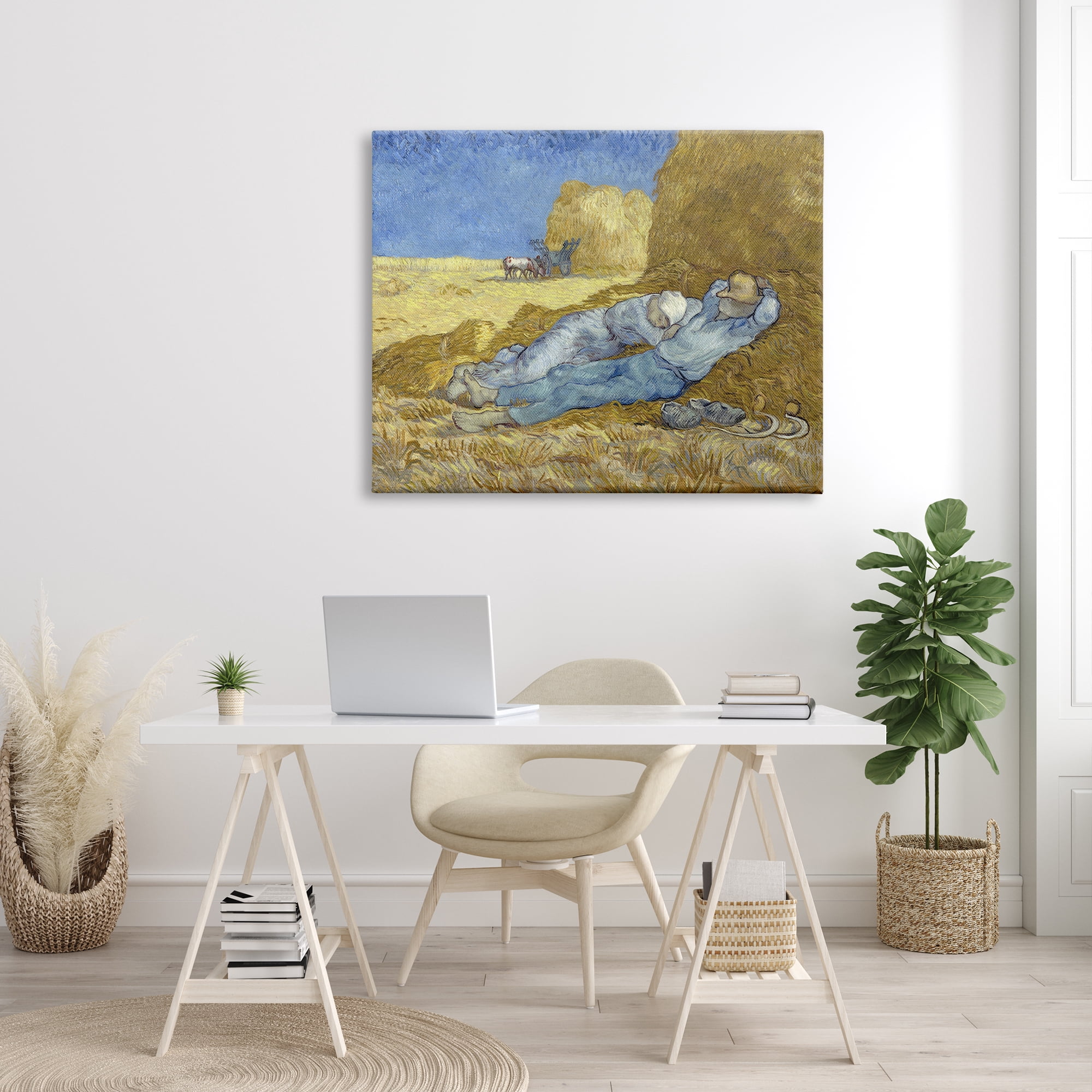 Stupell Industries The Siesta Vincent van Gogh Classic Painting Painting Gallery Wrapped Canvas Print Wall Art, Design by one1000paintings