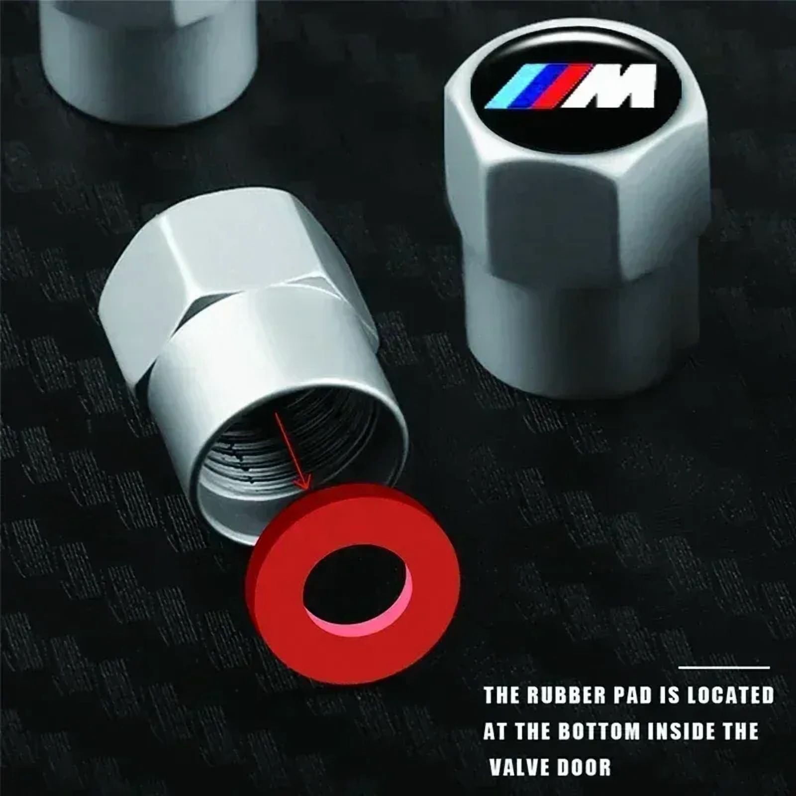 New 4Pcs Car Wheel Tire Valve Caps Air Stem Covers Accessories For BMW M E34 E36 E60 E90 E46 F10 F20 F30 X5 X6 X1 M3 M5 M6 E71