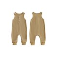 thumbnail image 2 of Gupgi Infant Boy Girl Jumpsuits Newborn Sleeveless Round Neck Button Front Loose Rompers Baby Playsuits, 2 of 9