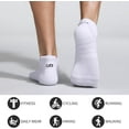 thumbnail image 7 of CAILDANL Athletic Running Ankle Socks, Low Cut Cushioned Anti-Blister Tab Sports Socks Men Women 6Pairs, 7 of 7