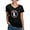 Black, variant on - PITBULL MOM Women's V Neck Dark T Shirt - Women's V-Neck Dark T-Shirt