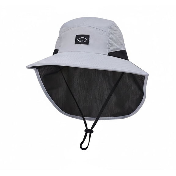 Kids Sun Hat UPF 50 with Neck Flap & Wide Brim, Breathable UV Protection Hat for Fishing, Safari, Beach, Summer Outdoor for Boys and Girls