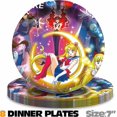 thumbnail image 4 of Sailor Moon Party Supplies Plates Decorations Birthday Cake Topper Banner Decor Backdrop Balloons, 4 of 8