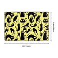 Area Rugs For Living Room Decor Abstract Cute Cat Black Anti Slip