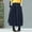 Blue, variant on CHUOU Women's Skirt Autumn Winter Cord Skirt Women Vintage Midi Long Skirts Female Elastic Waist A Line Pleated Skirt