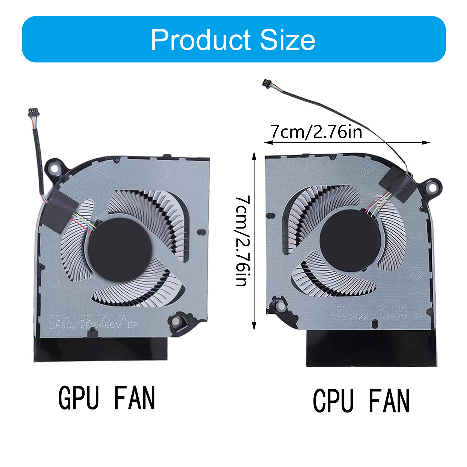 CPU GPU Fan Laptops Cooling Fan DC12V 4Pin 4wires Coolers Fan for 16 PHN16-71 PHN18-71 Laptops Part