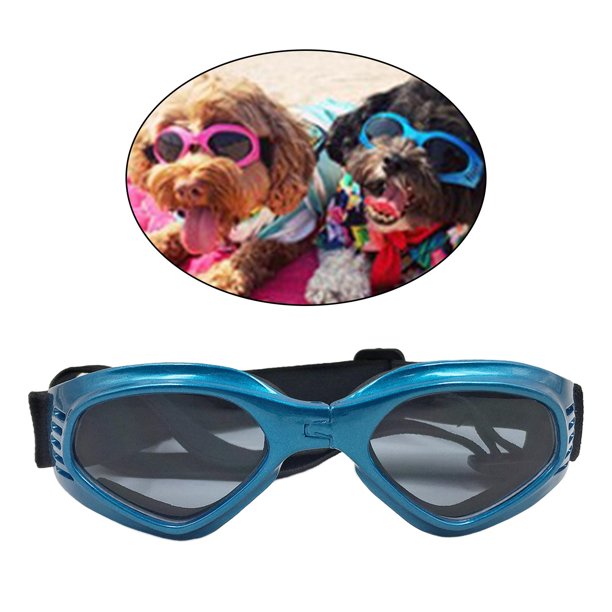 Moda para perros Gafas Ojo Use Protección a prueba de nieve Anti-viento con correa ajustable Protección Ojo Anti-ruptura Portátil para esquiar - Azul Yinane Gafas de mascotas