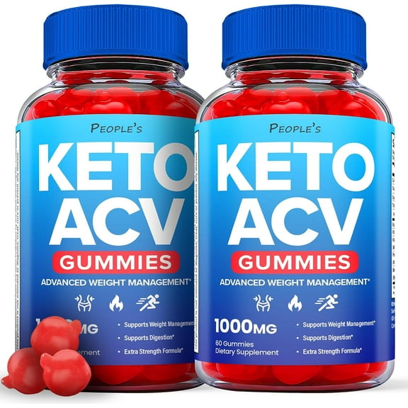 (2 Pack) People's Keto ACV Gummies - Apple Cider Vinegar Supplement for Weight Loss - Energy & Focus Boosting Dietary Supplements for Weight Management & Metabolism - Fat Burn - 120 Gummies