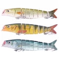 thumbnail image 2 of Cebos Lixada 3 paquetes Bionic Multi Articulado duro cebo S natación acción señuelo de pesca con caja de aparejos 8 segmentos señuelo de pesca hundido VIB cebo Crankbait señuelos de pesca artificiales Lixada Cebos, 2 of 7