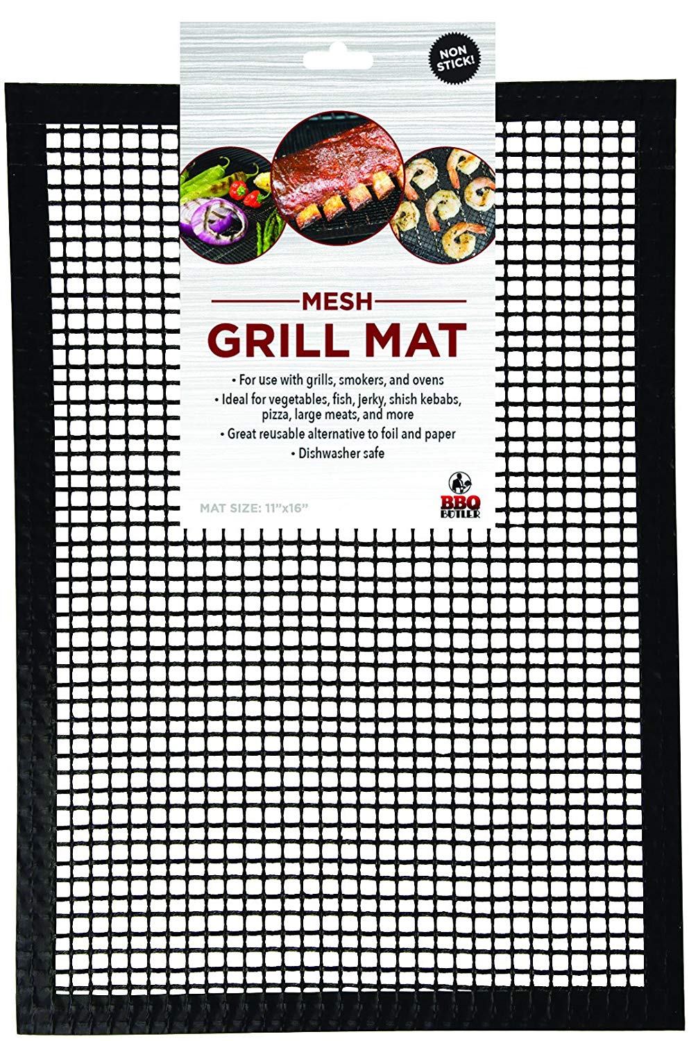 Grill Mat BBQ Tool - Mesh Grill Mat That Allows Smoke to Pass Through - Non-Stick - Perfect For Grills, Smokers and Ovens - image 1 of 6