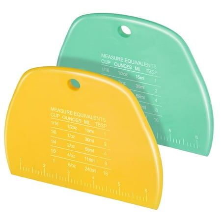

Teenitor 2 Pieces Dough Scraper Dough Cutter Bench Scraper Dough Scrapers Multipurpose Food Scrapers for Dough Cake Bread