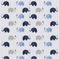 Bacati Elephants Crib/Toddler Bed Fitted Sheets 100 Cotton Muslin 2