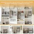 thumbnail image 5 of 5 Tier Hanging Closet Organizer with Adjustable Dividers, Foldable Storage Baskets for Clothing, Socks, Handbags, 5 of 7