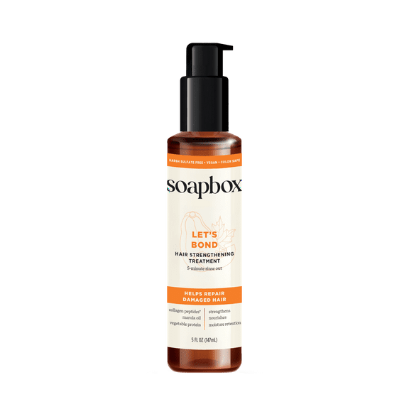 Soapbox Let's Bond Hair Strengthening Treatment, Damage Repair Hair Care, 5 oz