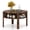Rustic Brown, variant on Costway 29.5" 2-Tier Round Coffee Table with Storage 4 Shelves Faux Wooden Top White