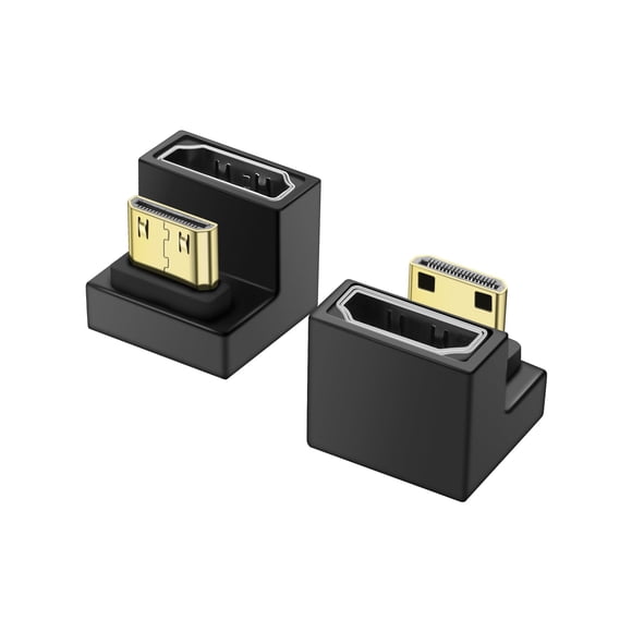 Adaptador PNGKNYOCN en forma de U 8K Mini HDMI a HDMI 2.1, paquete de 2