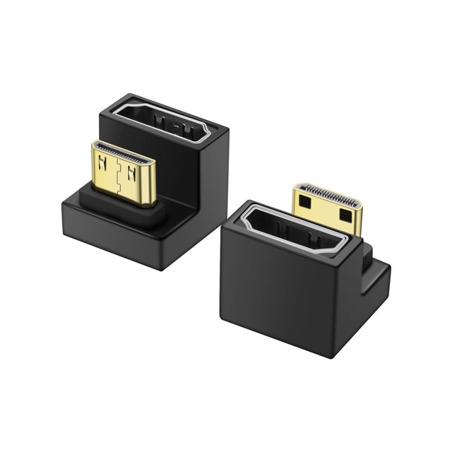 Adaptador PNGKNYOCN en forma de U 8K Mini HDMI a HDMI 2.1, paquete de 2