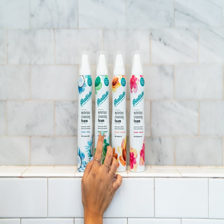 Batiste Waterless Cleansing Foam Cleanse + Shine with Coconut Milk, 3.6 oz