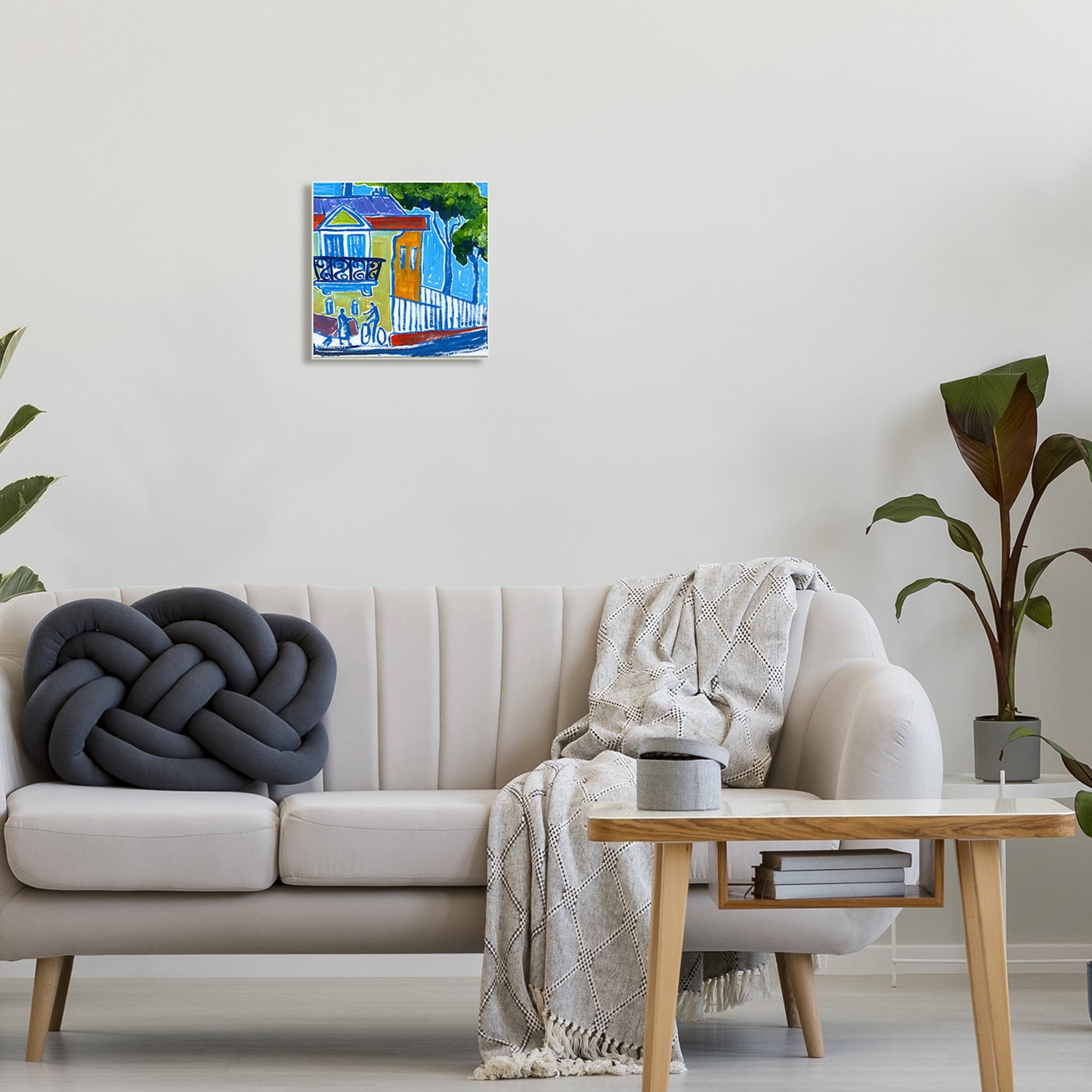 Stupell Industries Abstract City Corner Modern Style Town Buildings Painting Unframed Art Print Wall Art, Design by Ben Mann