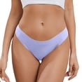 thumbnail image 1 of PEASKJP Culotte String pour Femmes en Coton Eversoft Sans Étiquette et Respirante, Violet G, 1 of 5
