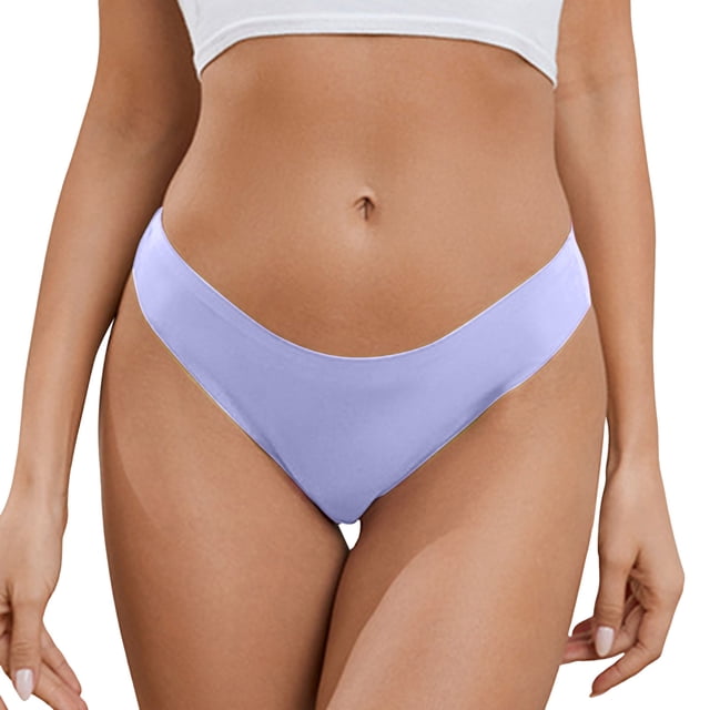 PEASKJP Culotte String pour Femmes en Coton Eversoft Sans Étiquette et Respirante, Violet G