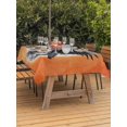 thumbnail image 2 of Outdoor Tablecloth with Umbrella Hole and Zipper, Halloween Rectangle Table Cloth 52x70 Inch Waterproof Tablecloth, Crow Branches Fall Full Moon Black Orange Picnic Table Cover for Patio Camping, 2 of 7