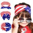 thumbnail image 1 of PVCS American Flag Headband Hair Bow Elastic Hairband For Independence Day, 1 of 4