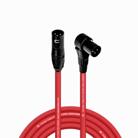 Coluber Cable 3-Pin M-Right Angle Balanced XLR Cable - Premium Cord 30ft