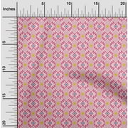 oneOone Organic Cotton Poplin Twill Fabric Aztec Geometric Fabric Prints By Yard 42 Inches Wide