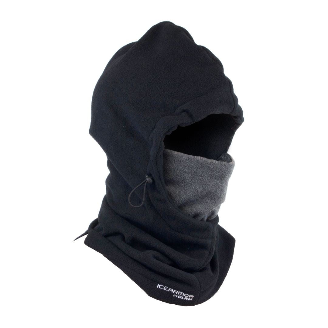 Clam Ice Armor Hoodie & Full Fleece Facemask, Black & Gray - Walmart.com