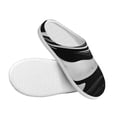 thumbnail image 3 of Picia Abstract Black White Swirls for Women's Lamb-hug Comfy Fleece House Slippers Memory Foam, Slip-on House Shoes Indoor Outdoor-35/36, 3 of 7