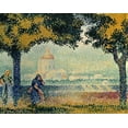 thumbnail image 2 of Cross, Henri Edmond 32x26 White Modern Wood Framed Museum Art Print Titled - The Church of Santa Maria degli Angely near Assisi, 2 of 4