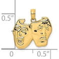 thumbnail image 4 of 14K Yellow Gold Comedy/Tragedy Charm - 14.9mm, 4 of 6
